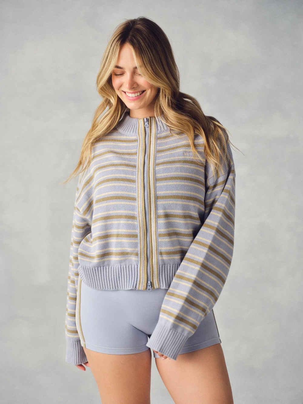SET Active Weekend Stripe Funnel Zip- size medium